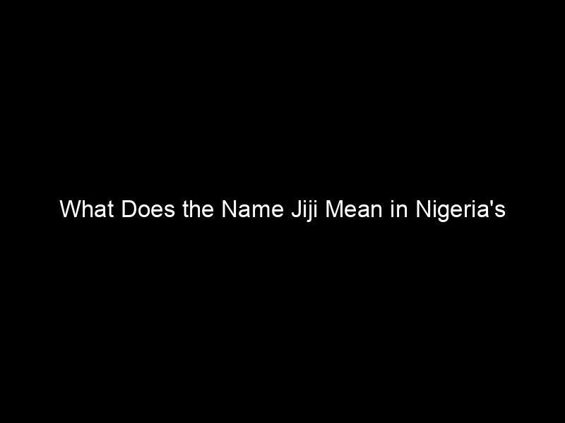 What Does The Name Jiji Mean In Nigeria's E Commerce Landscape?